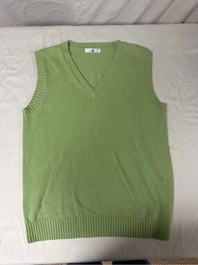 JK Green Sweater Vest Men’s Size XXL 100% Cotton V Neck Gently Used